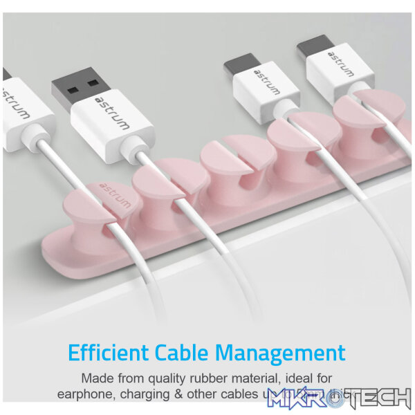 CO110 Cable Organizer Clips - 5 Bays, 4 Storage Compartments - Pink - Image 3